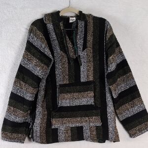 Chavitos Men's Mexican BAJA Beach DRUG RUG‎ Hoodie Size M